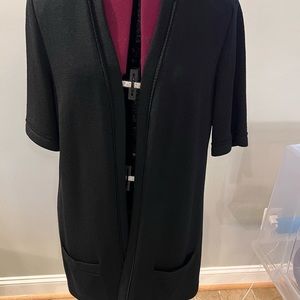 St. John Basic Jacket Sweater Short Sleeve Size L